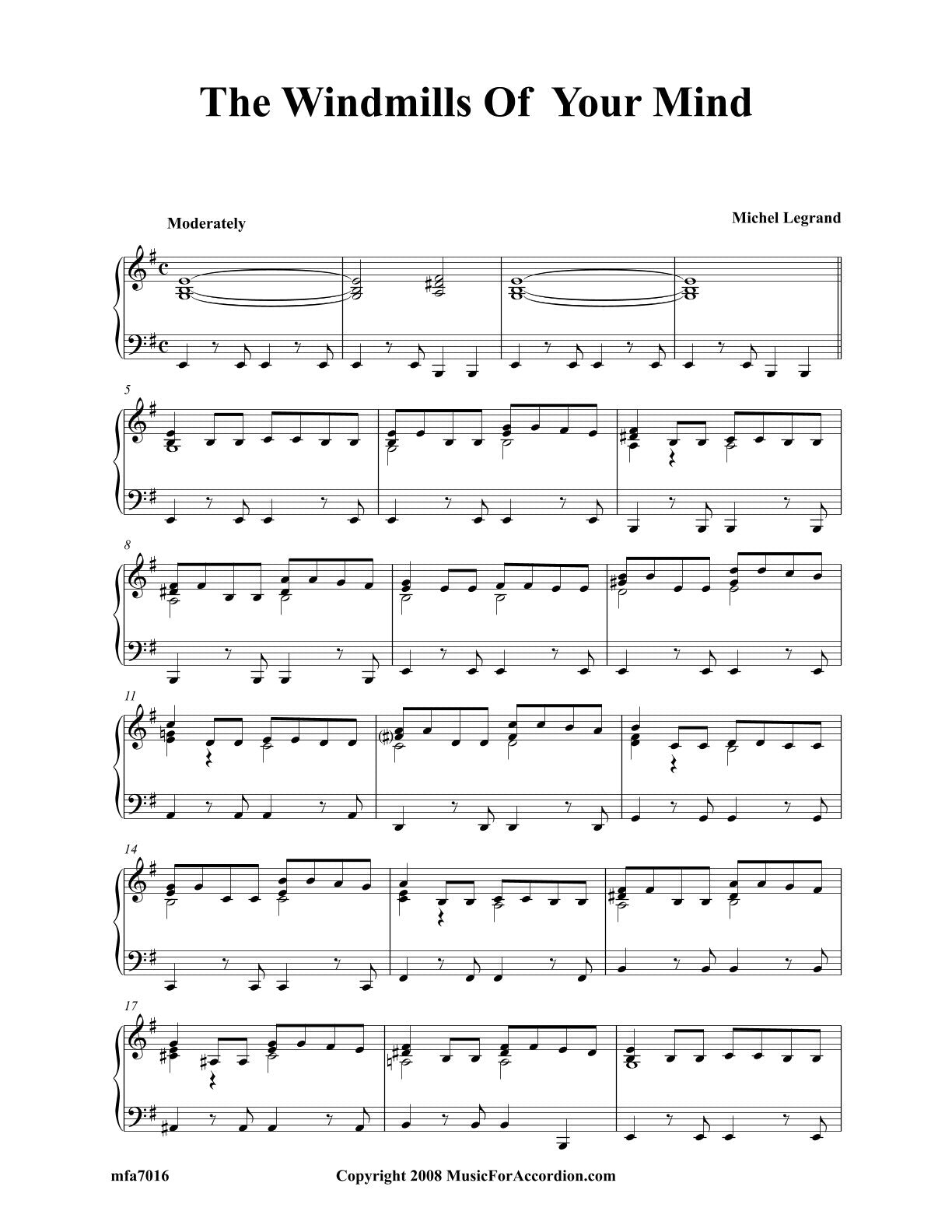The Windmills Of Your Mind (Solo)