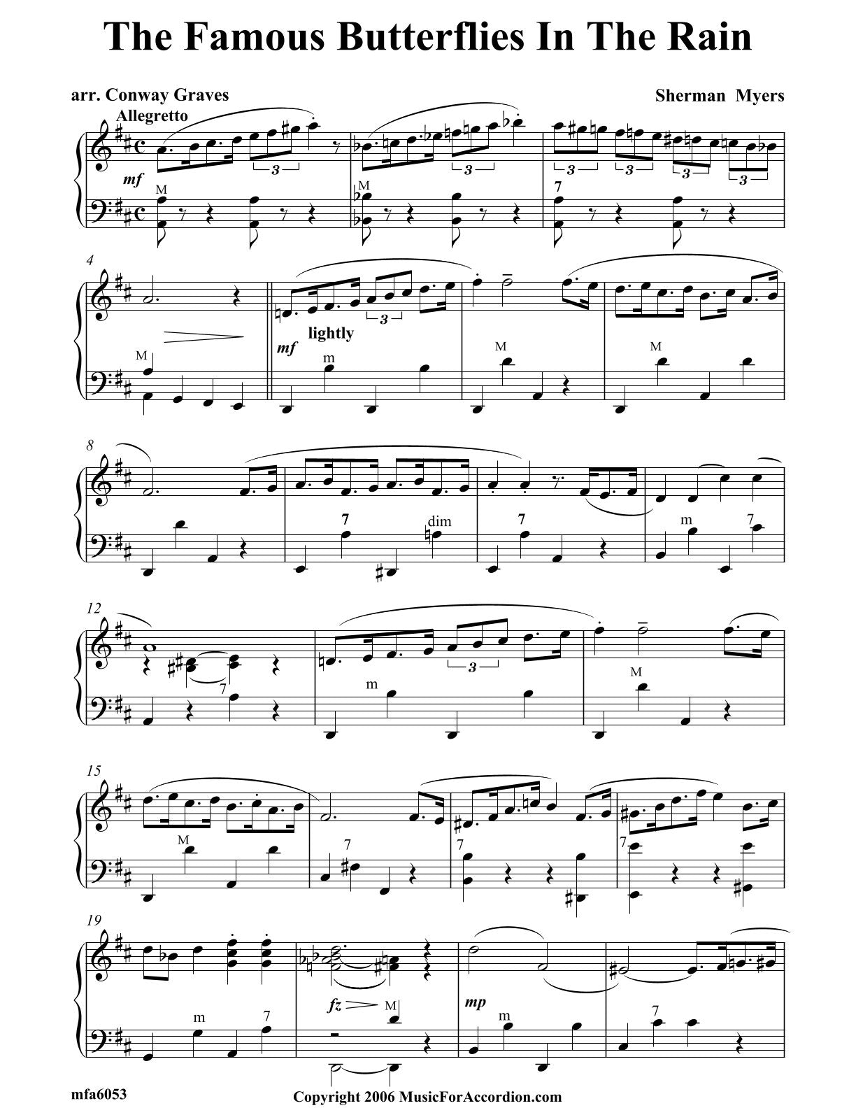 Famous Butterflies In The Rain (Solo)