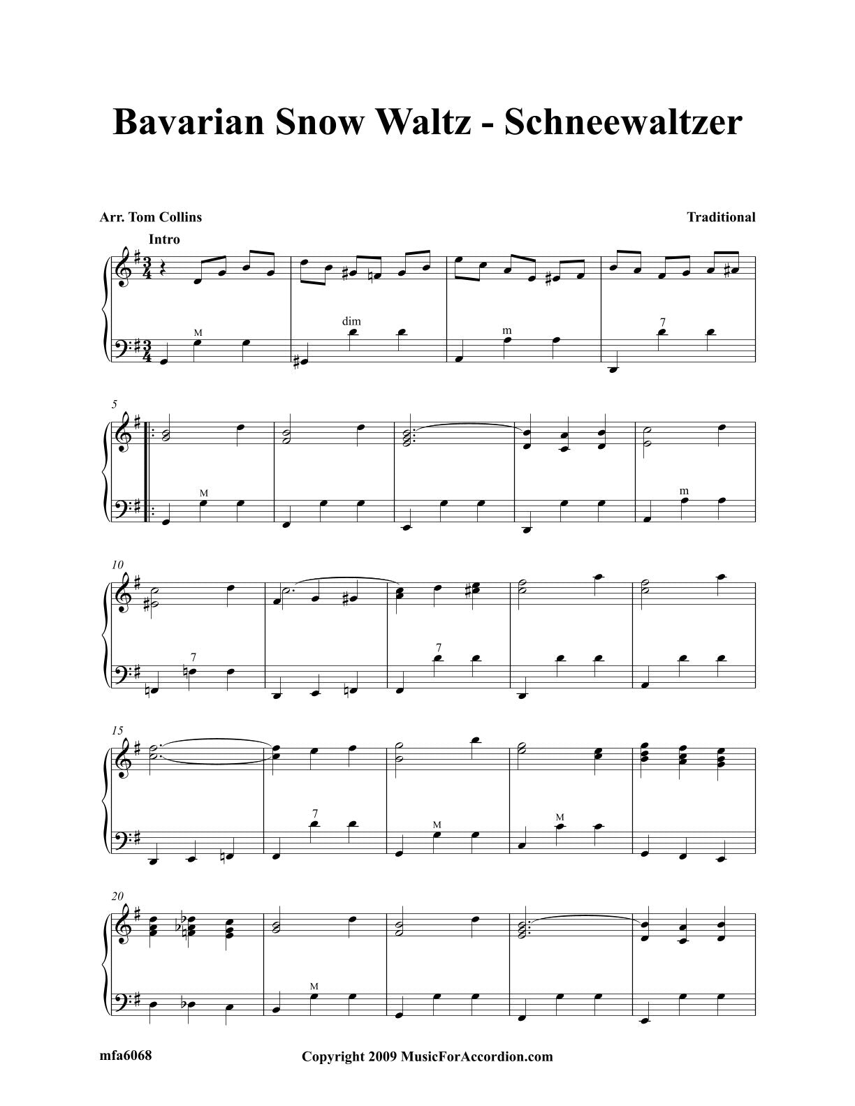 Bavarian Snow Waltz (Schneewaltzer) (Solo)