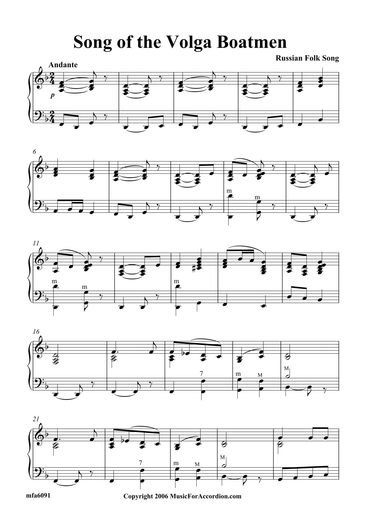 Song Of The Volga Boatmen (Solo)
