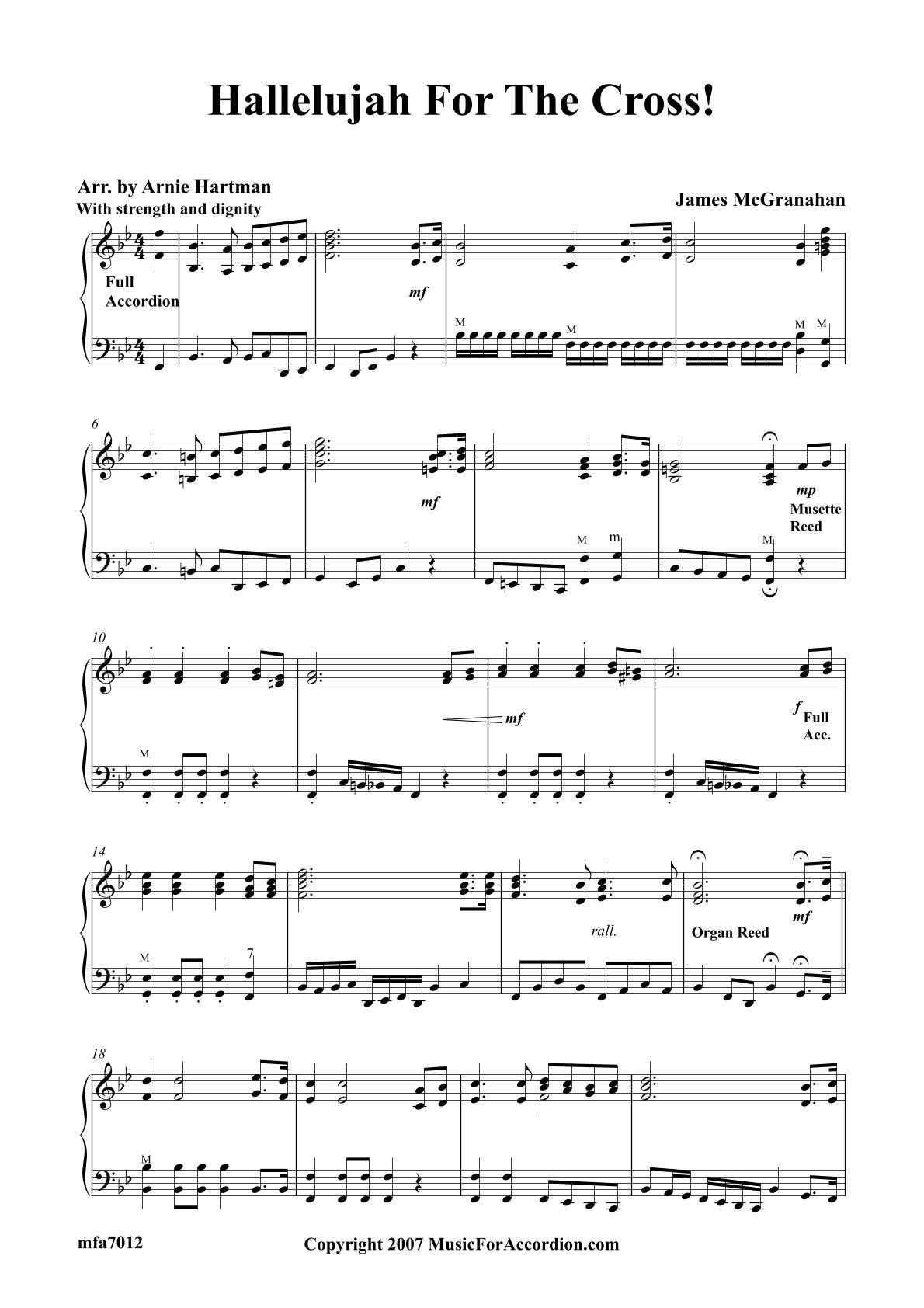 Hallelujah For The Cross (Solo)