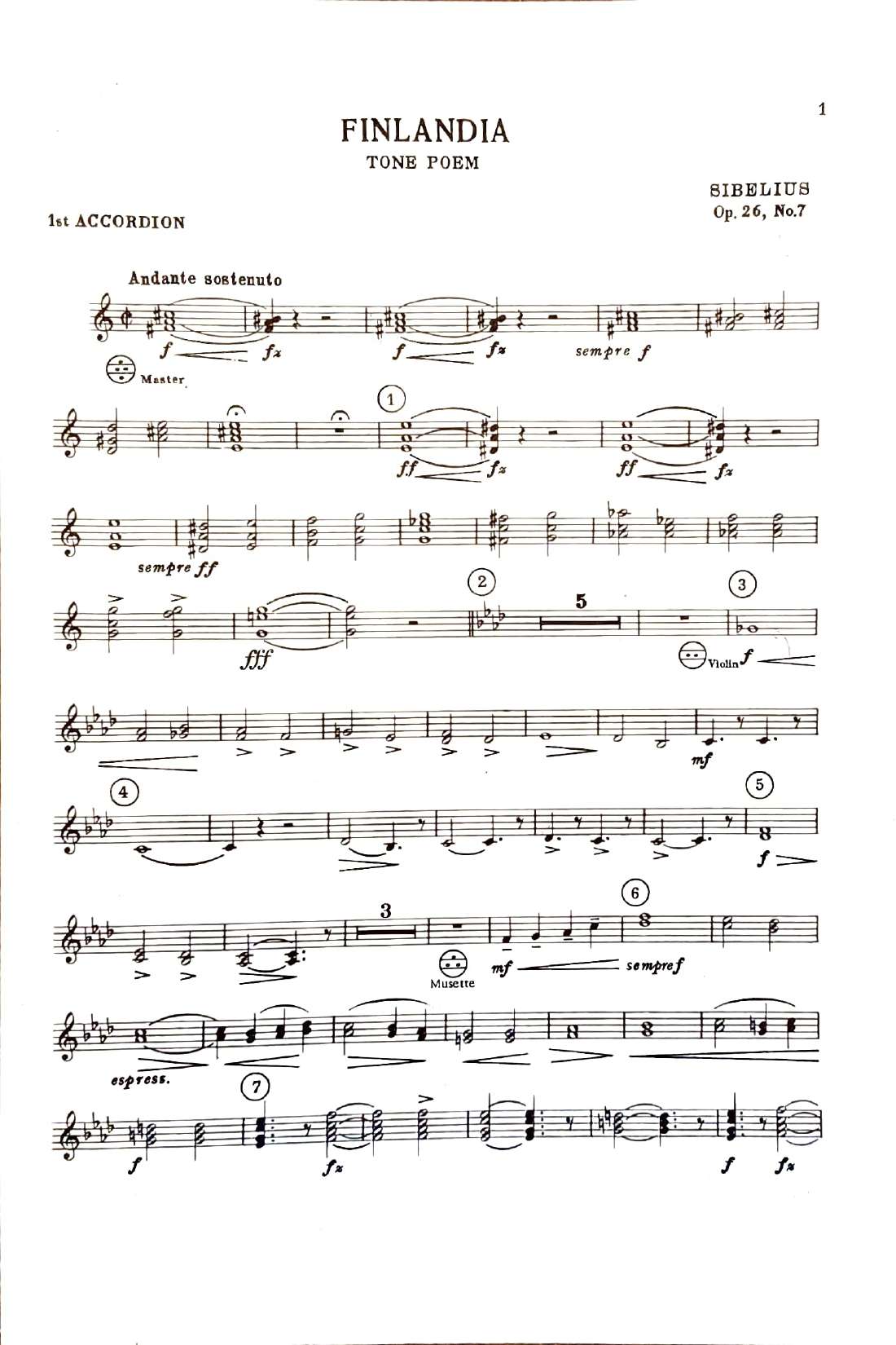 Finlandia, Tone Poem Op. 26 No. 7 (Ensemble)