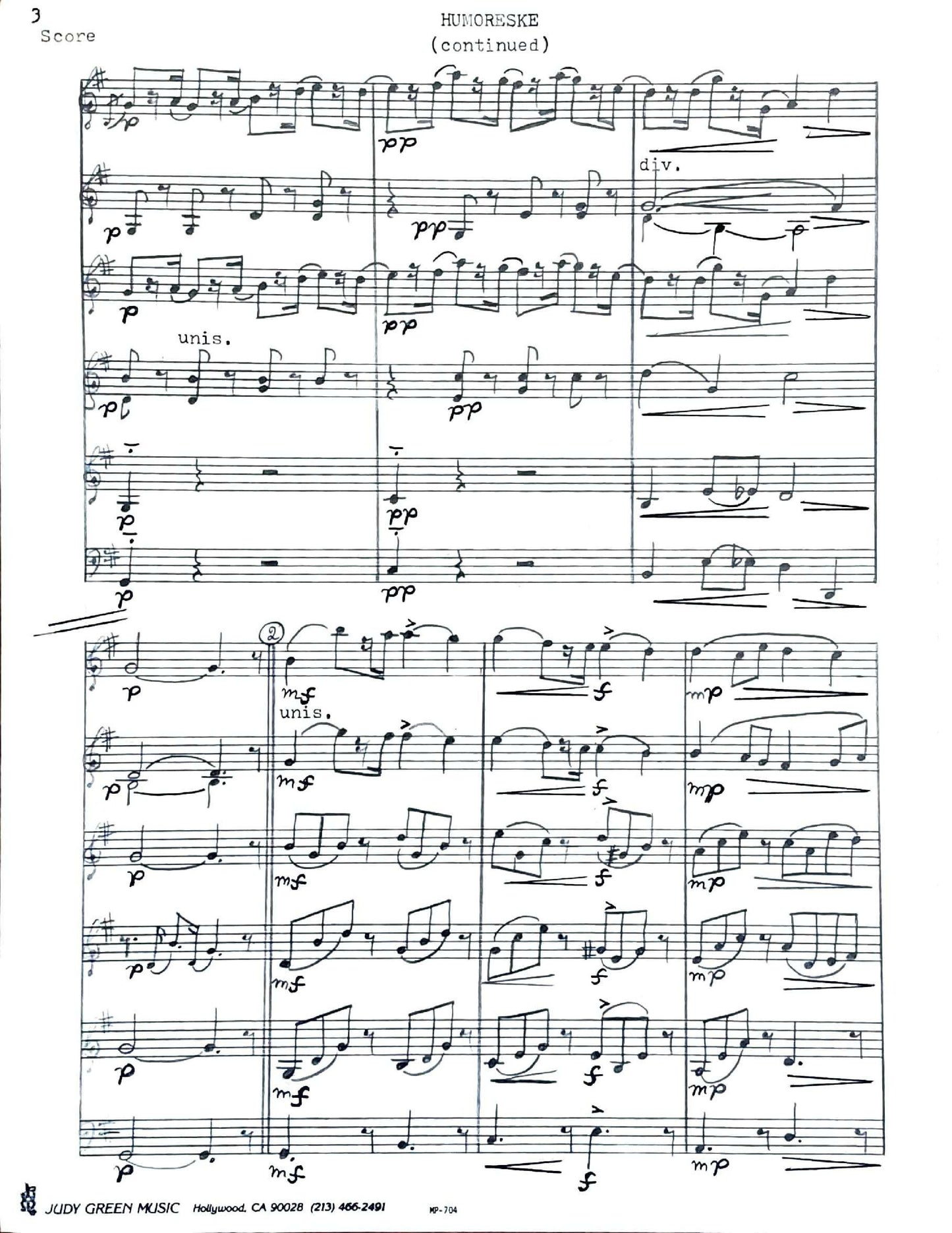 Humoreske (Op. 101, No. 7)