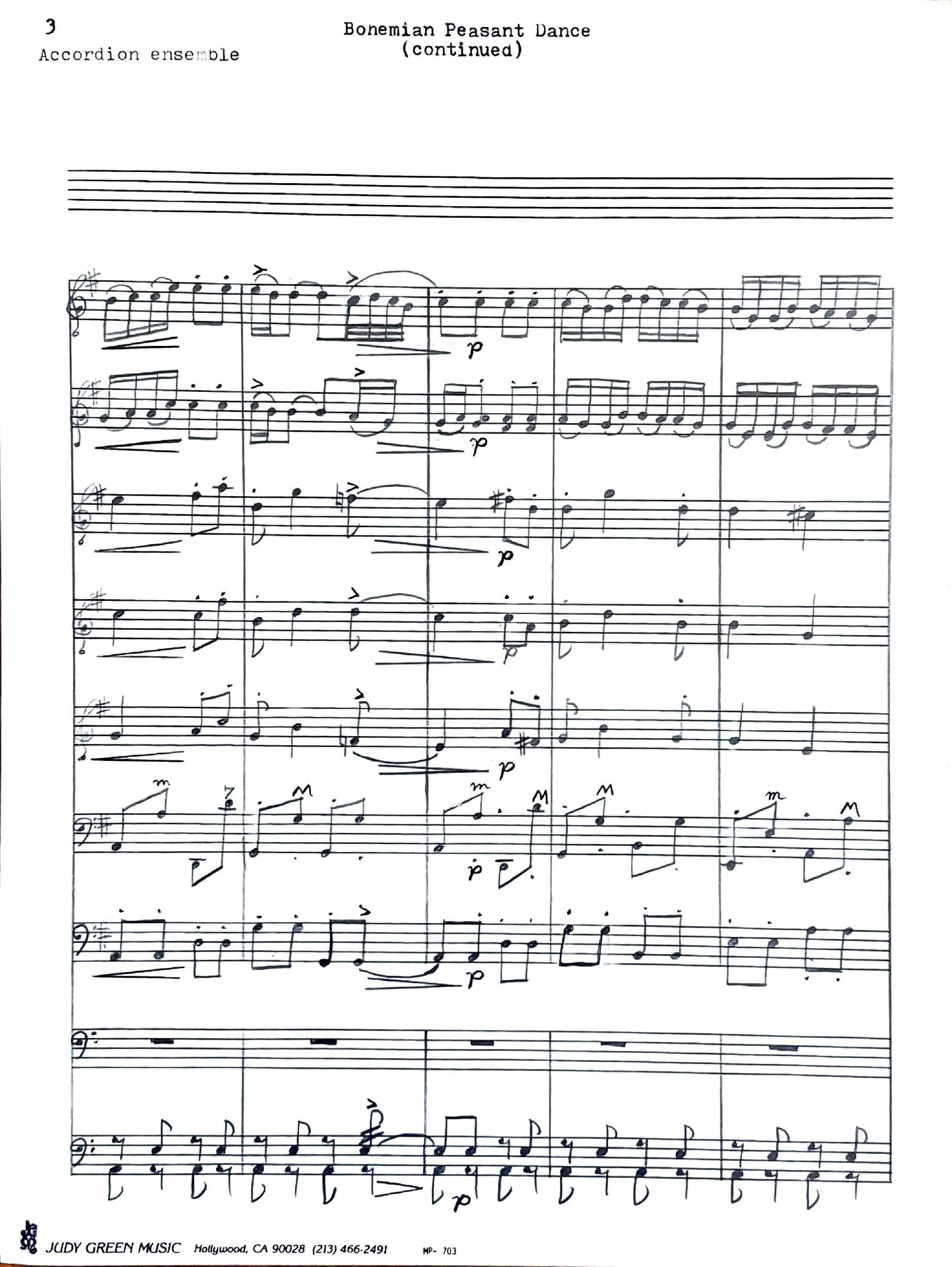 Bohemian Peasant Dance from the symphonic poem 'Moldau'