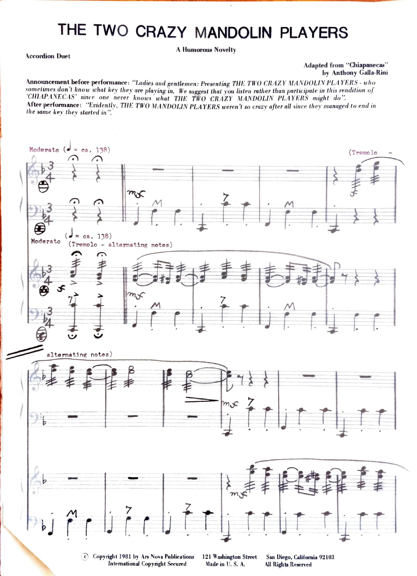 Two Crazy Mandolin Players, The (Duet)