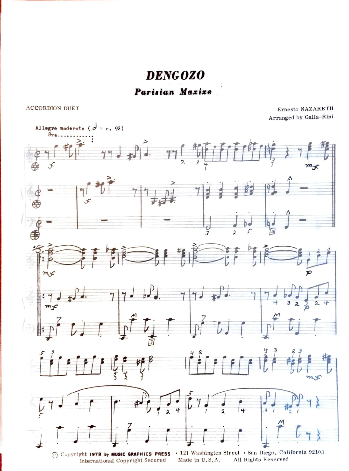 Dengozo - Parisian Maxixe (Duet)