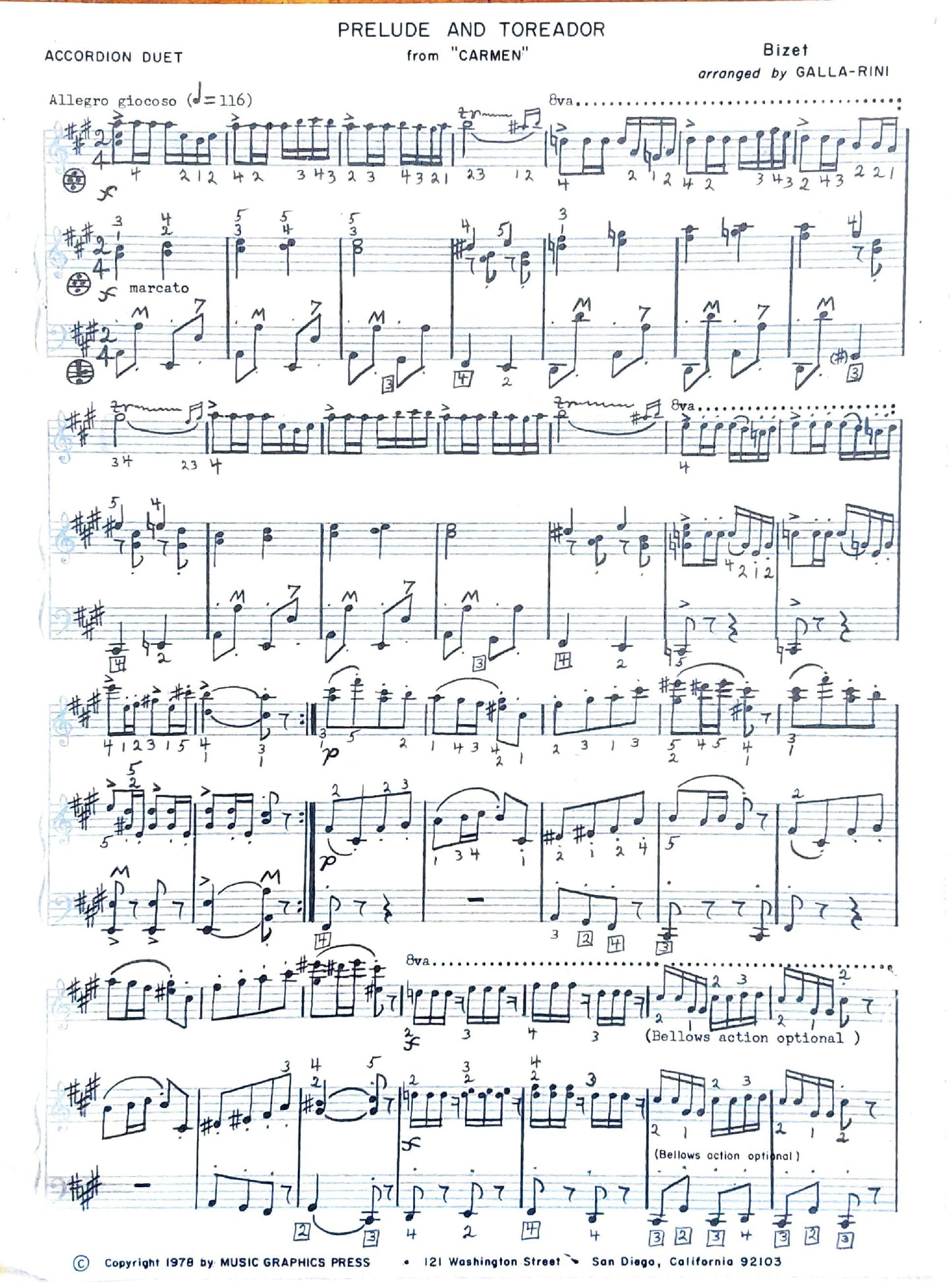 Prelude and Toreador from 'Carmen' (Duet)
