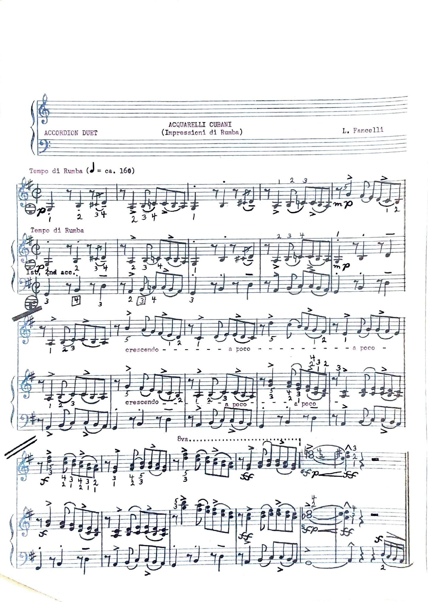 Acquarelli Cubani (Impressioni diRumba) (Duet)