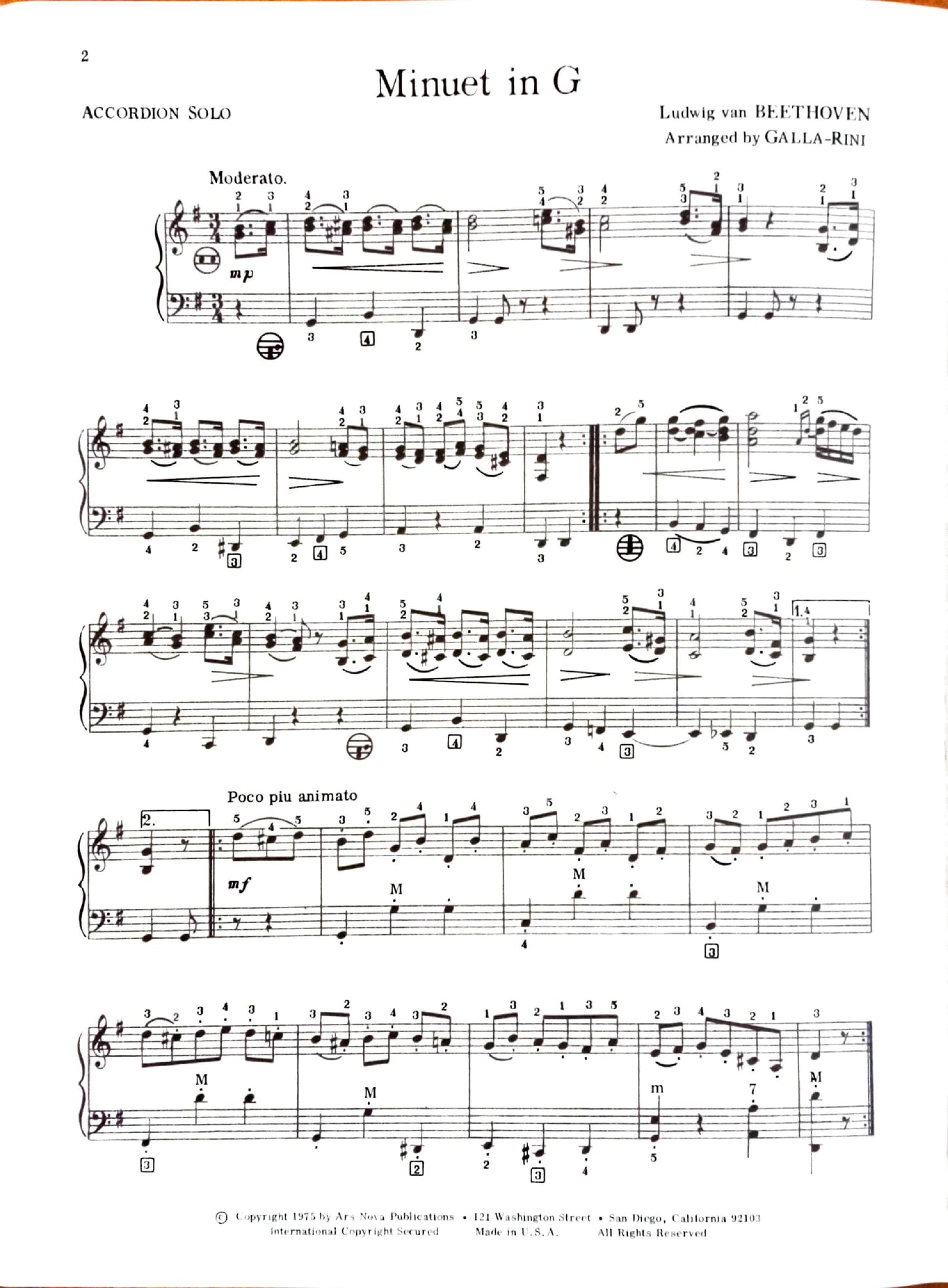 Minuet in G (Beethoven) (Solo)