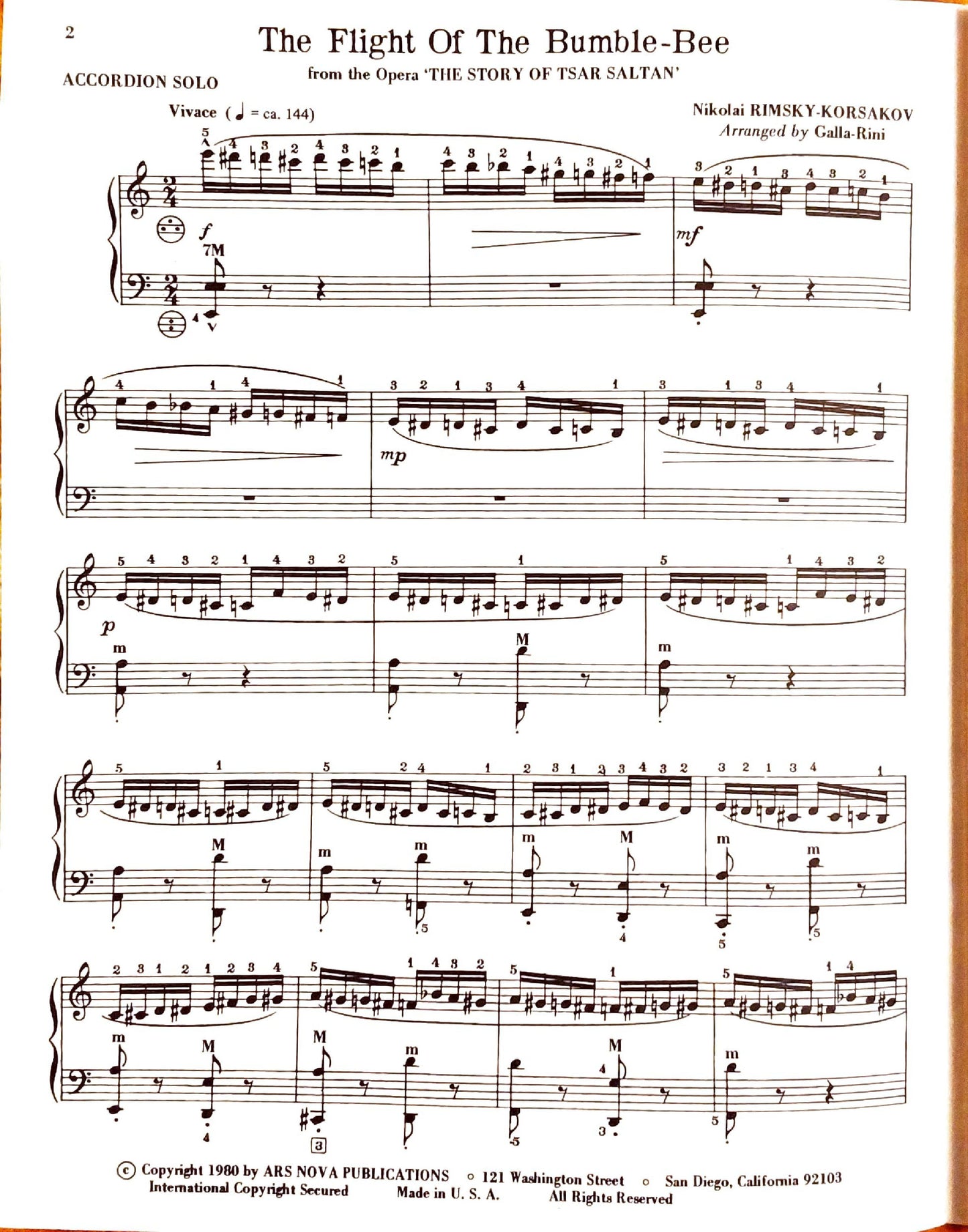 Flight of the Bumble Bee, The (Solo)