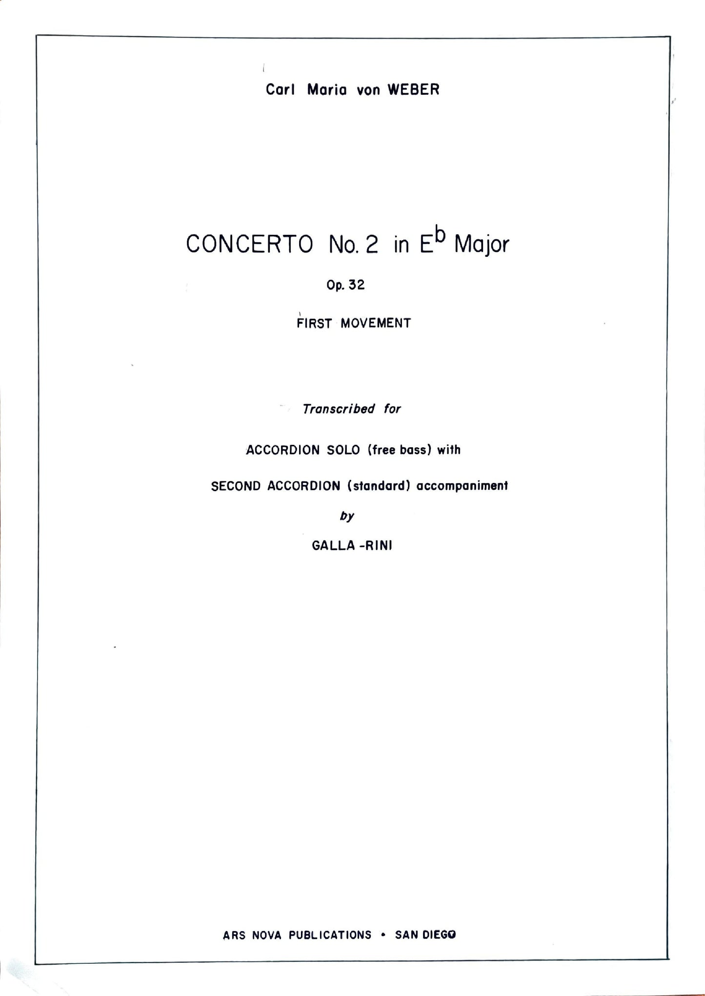 Concerto No. 2 in E Flat Major Op. 32 First Movement (Duet)