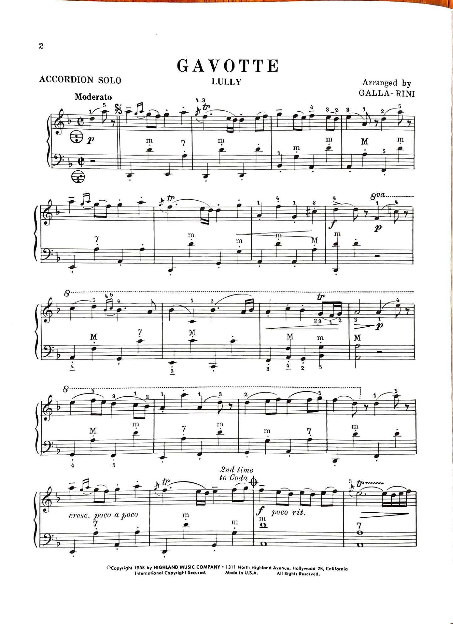 Gavotte (Lully) (Solo)