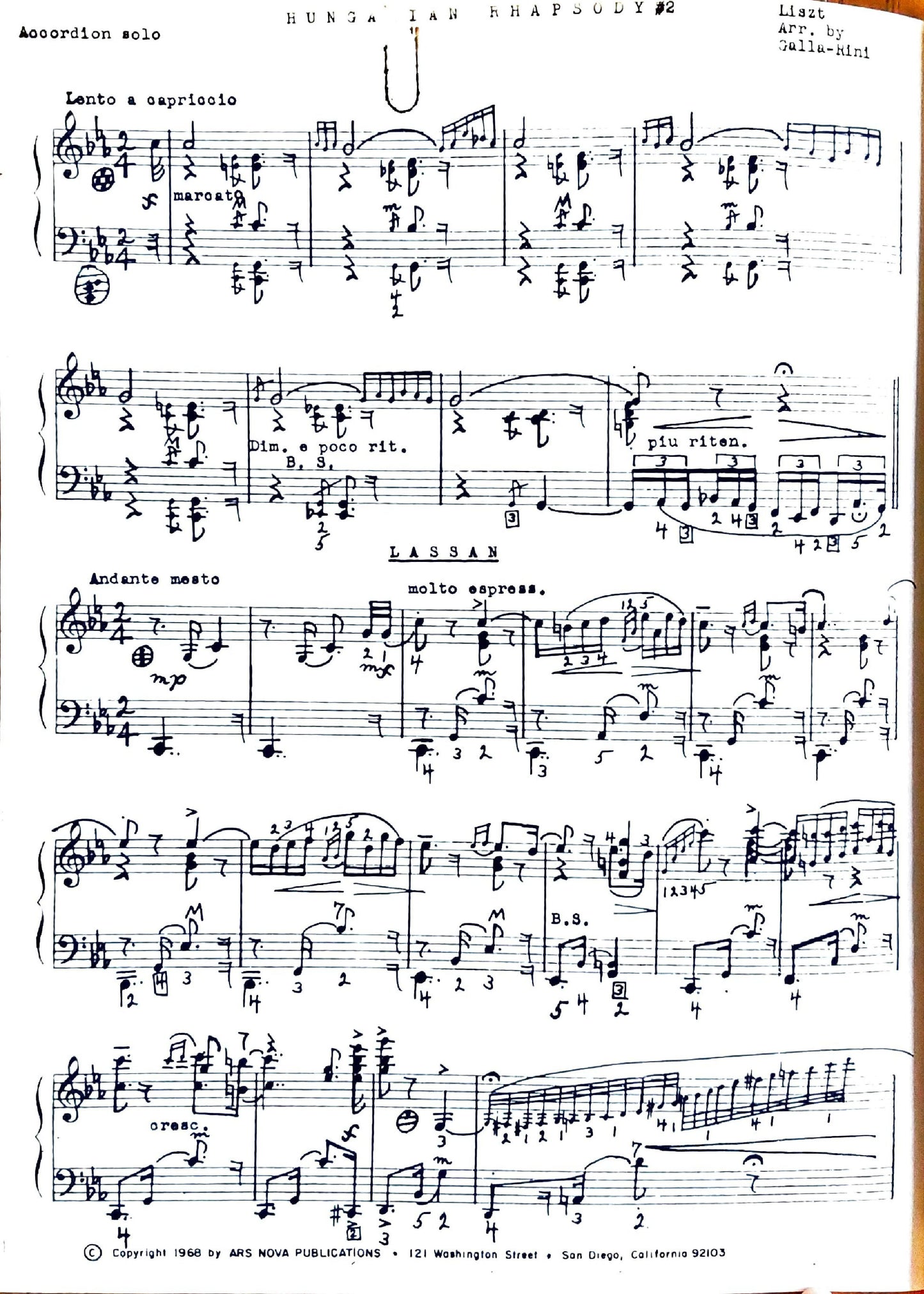 Hungarian Rhapsody No. 2