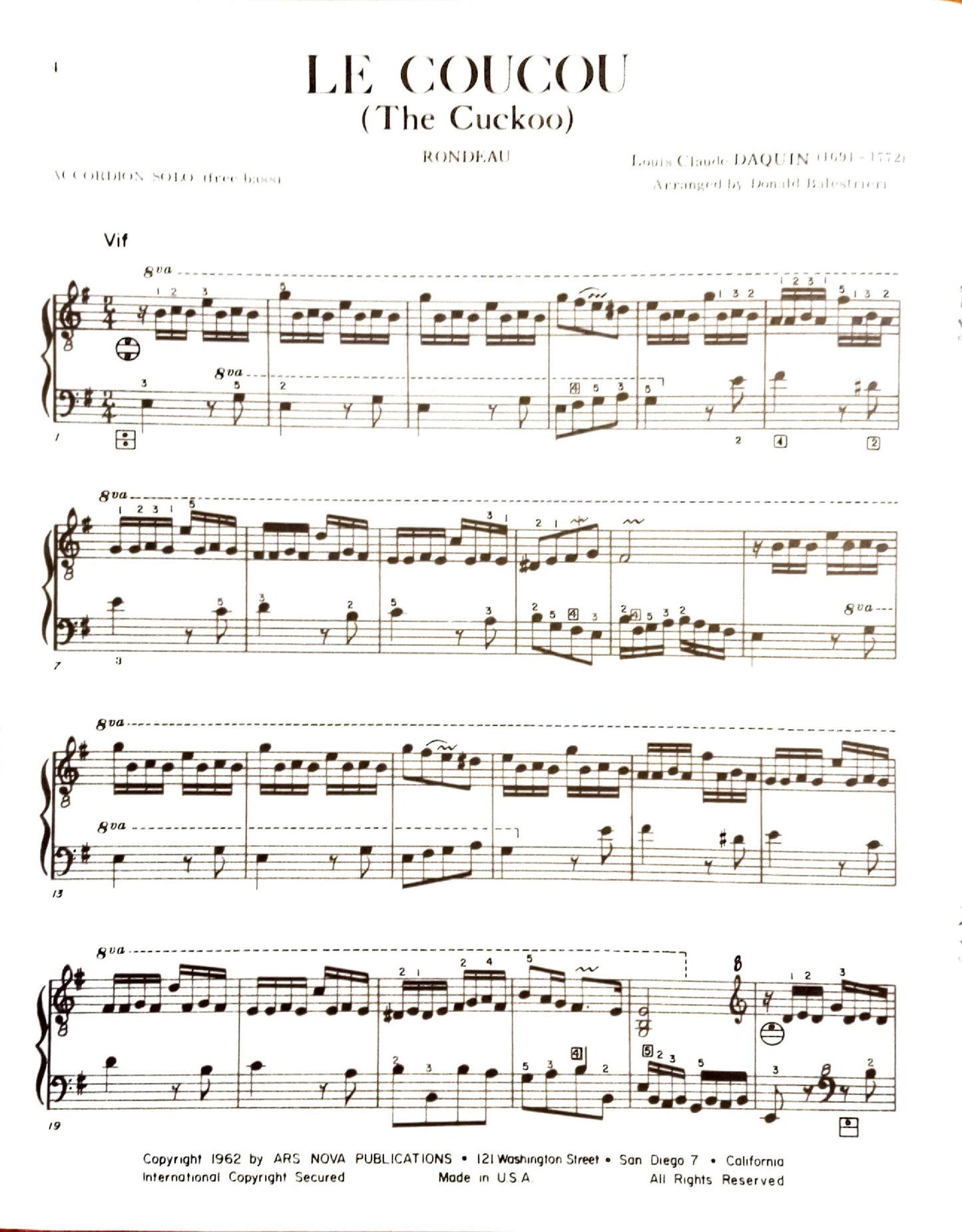 Le Coucou (The Cuckoo) (Solo)