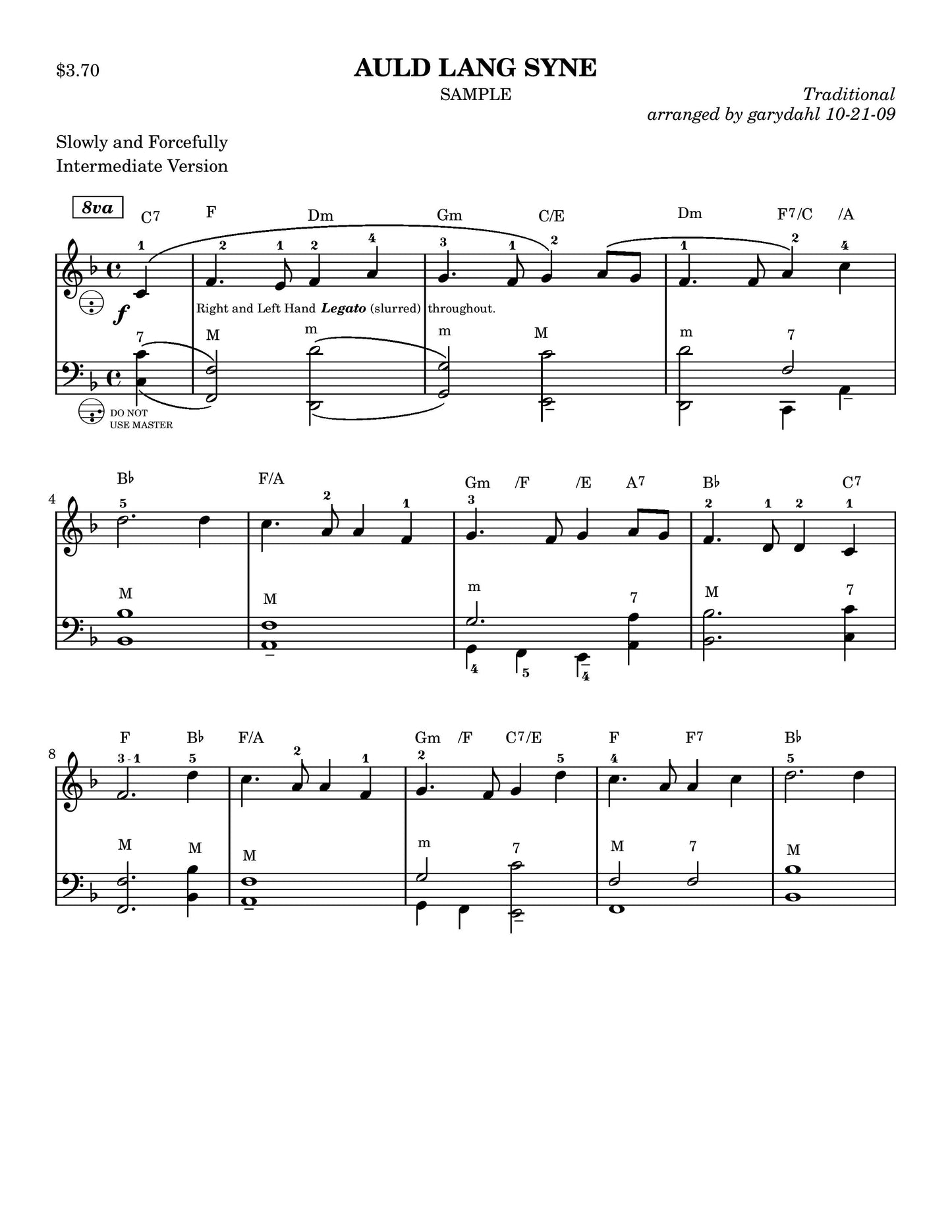 Auld Lang Syne (Intermediate)