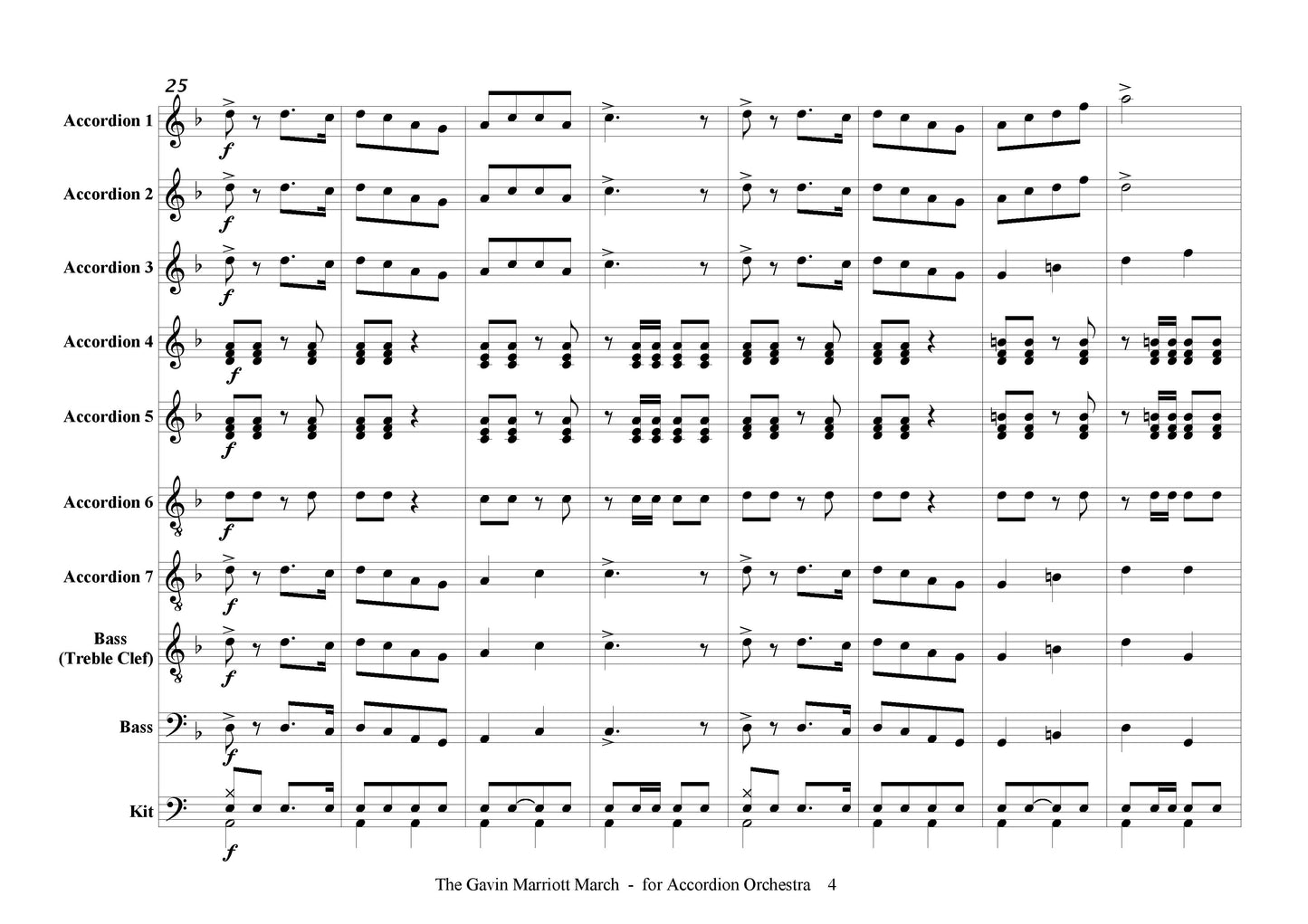 Gavin Marriott March for accordion ensemble