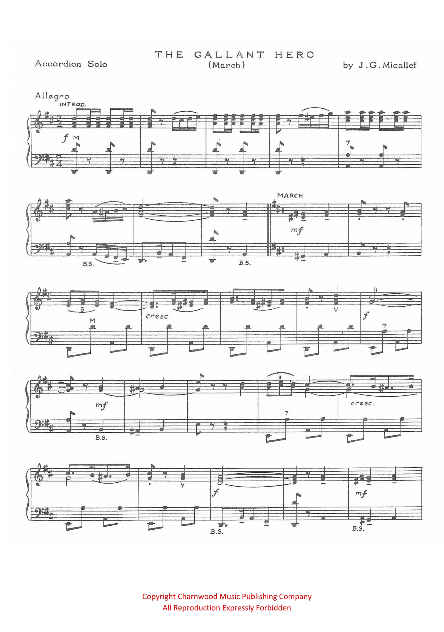 The Gallant Hero March (Solo)