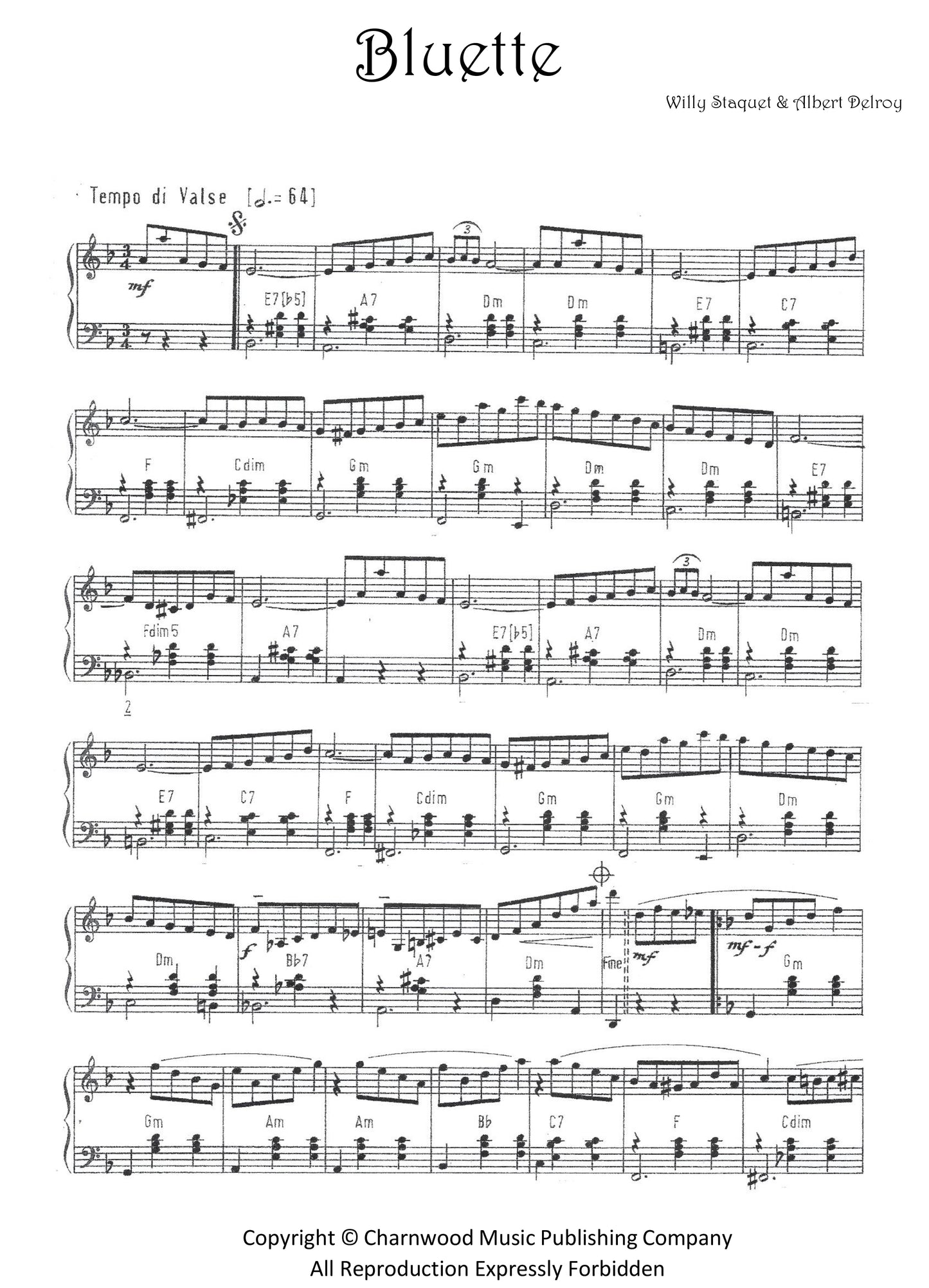 Bluette (Solo)