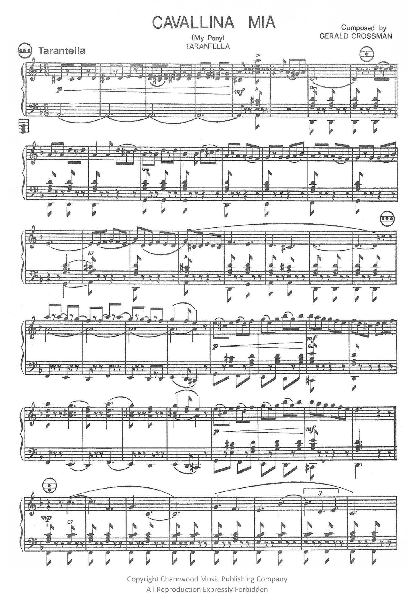 Cavallina Mia (My Pony) Tarantella (Solo)