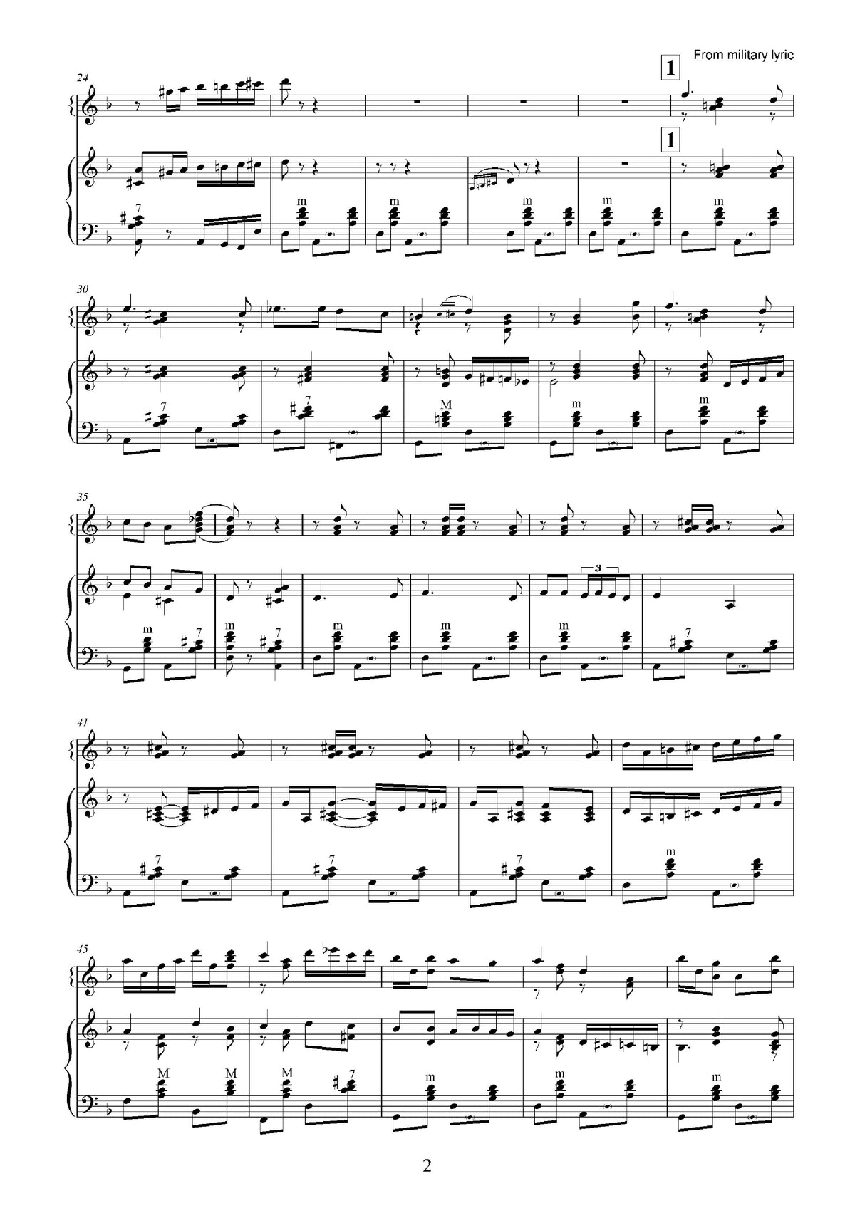 From Military Lyric (Duet)