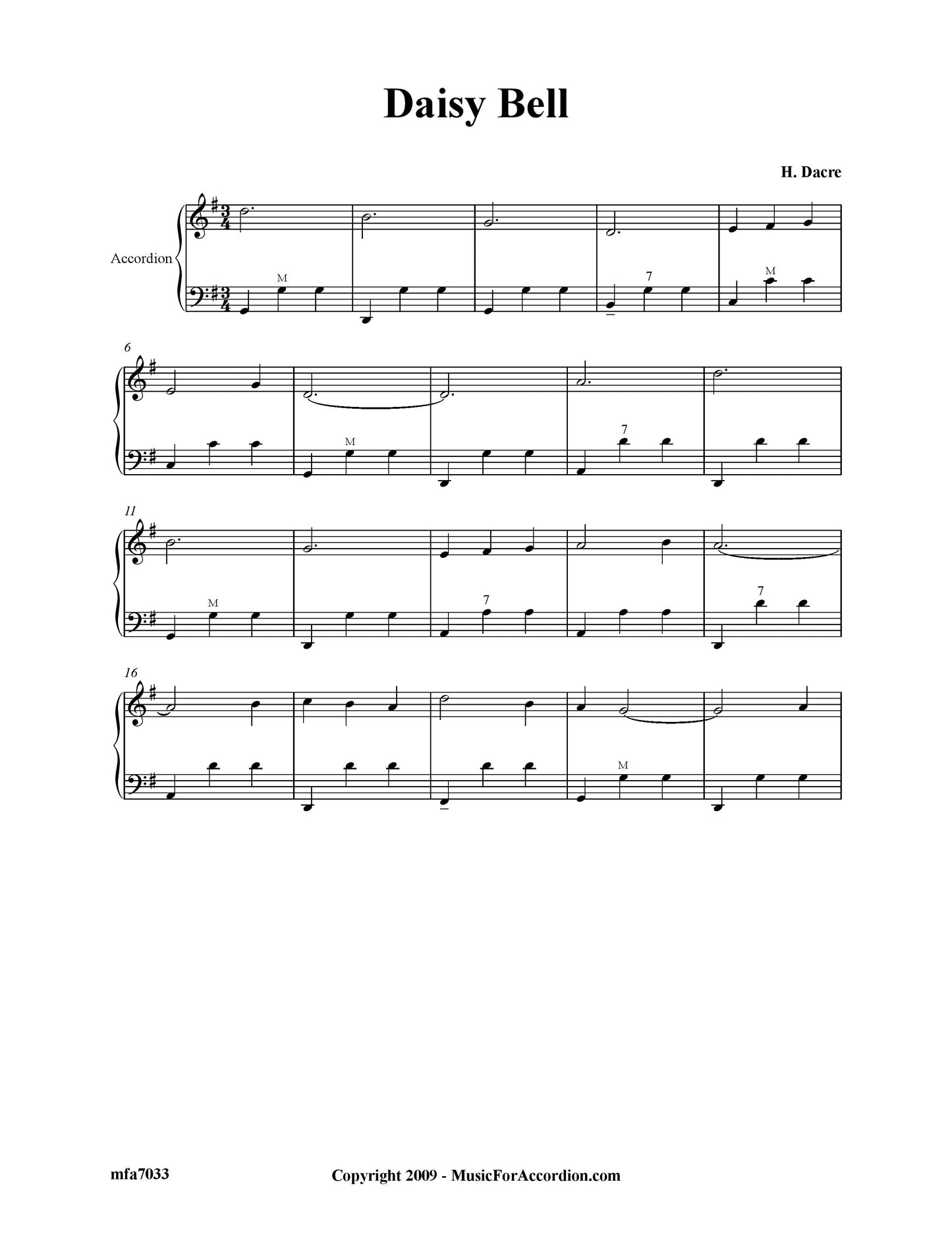 Daisy Bell (Solo)