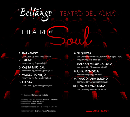 Beltango Theatre of Soul CD back cover
