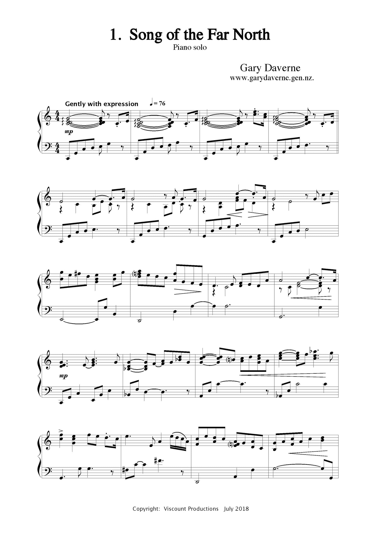 Song of the Far North (piano solo)
