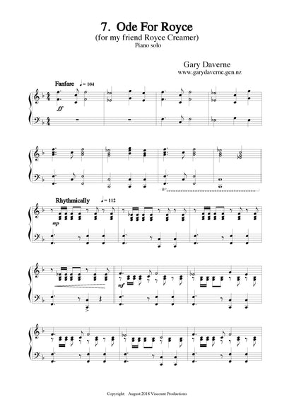 Ode for Royce (piano solo)