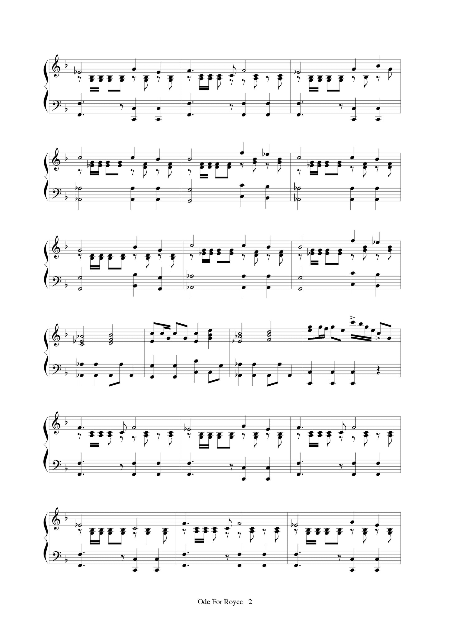 Ode for Royce (piano solo)