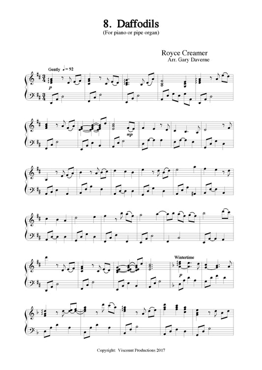 Daffodils (Royce Creamer) (piano solo)