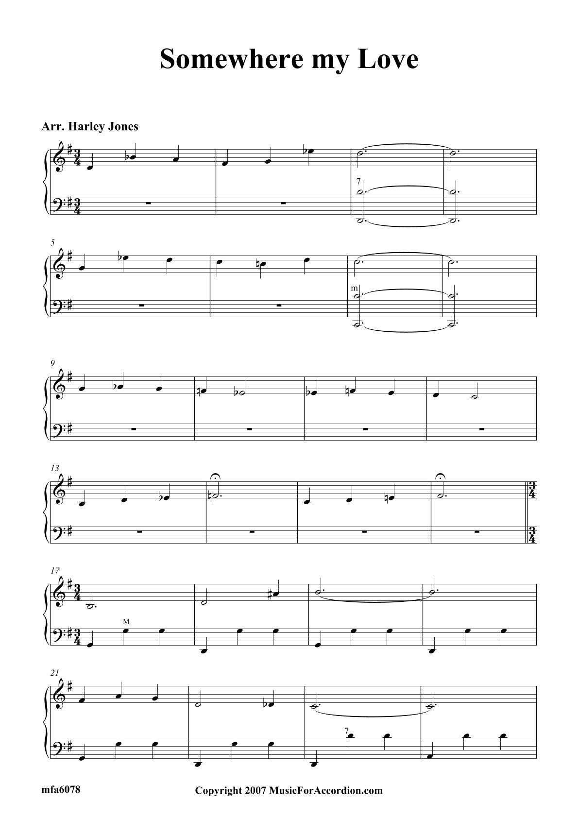 Somewhere My Love (Solo)