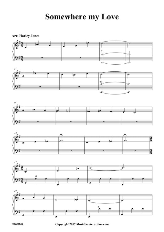 Somewhere My Love (Solo)