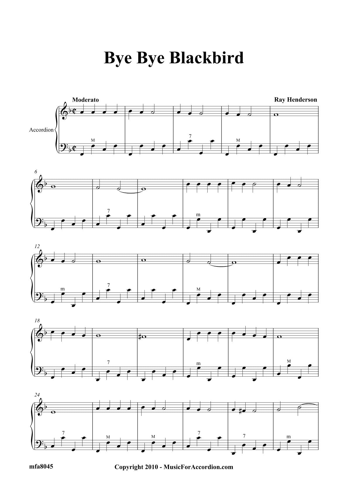 Bye Bye Blackbird (Solo)