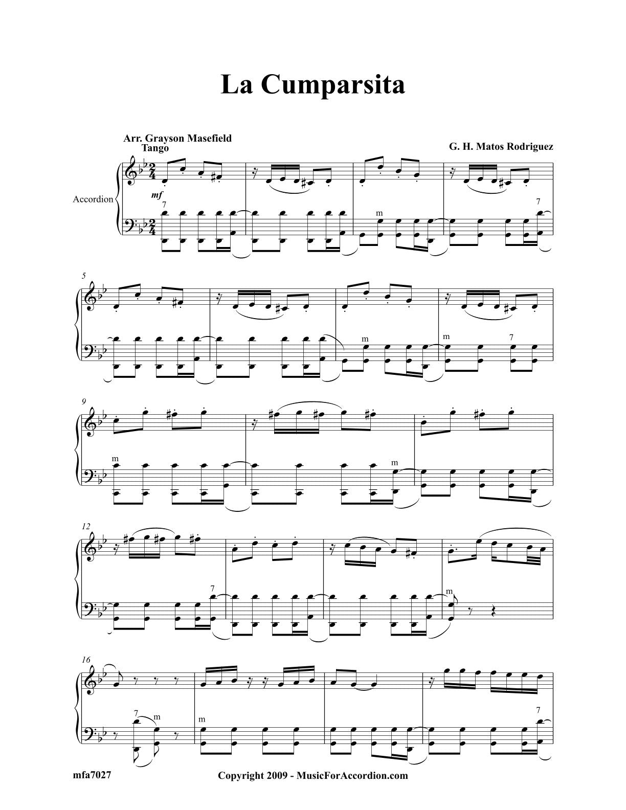 La Cumparsita (Solo)