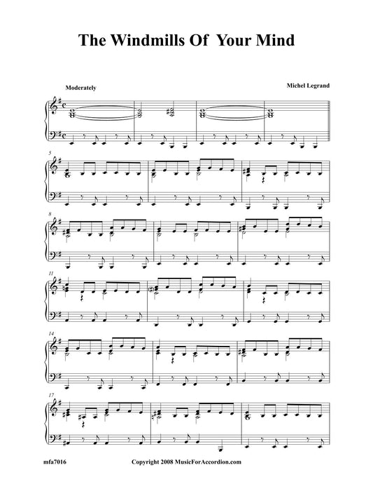 The Windmills Of Your Mind (Solo)