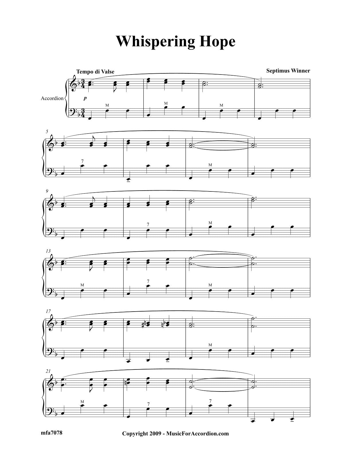 Whispering Hope (Solo)