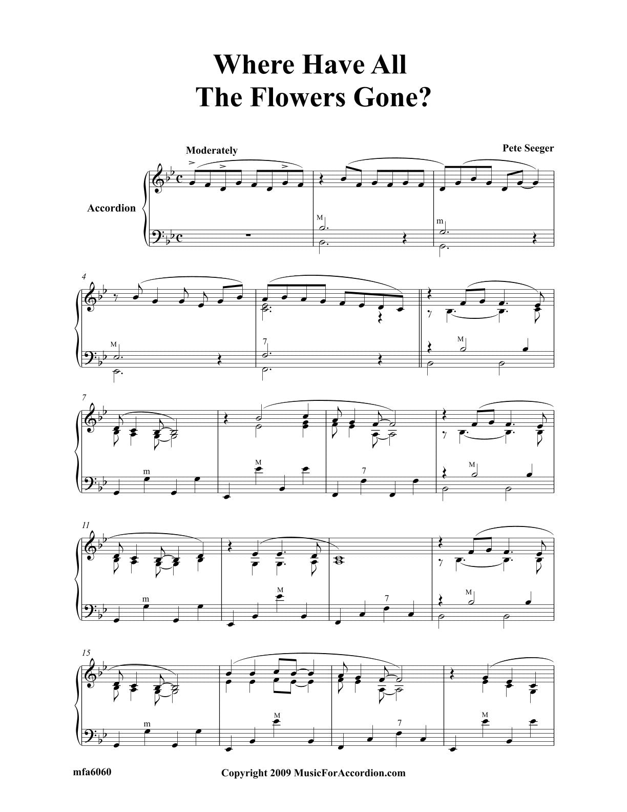 Where Have All The Flowers Gone? (Solo)