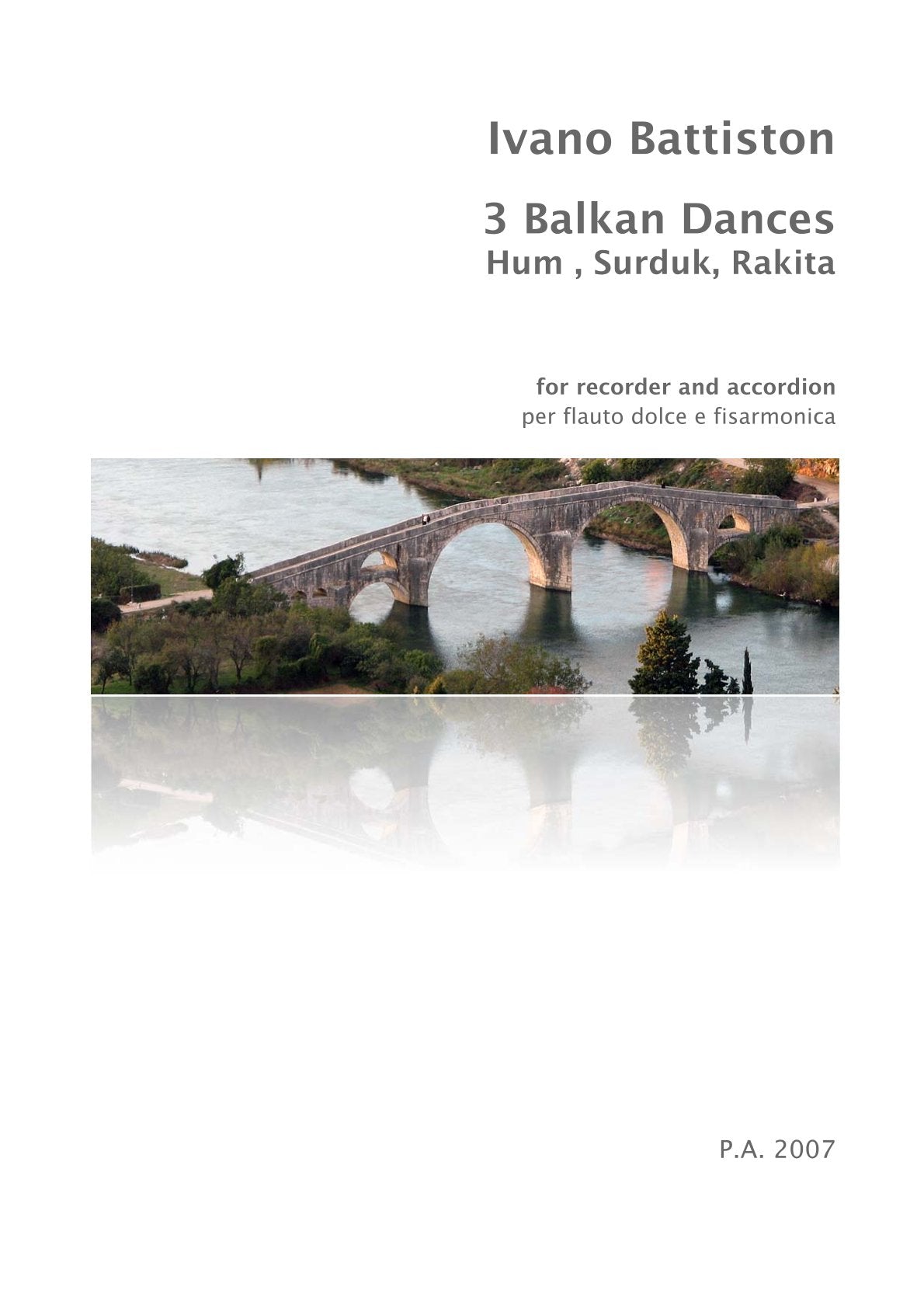 3 Balkan Dances ( for Accordion & Recorder) (Duet)
