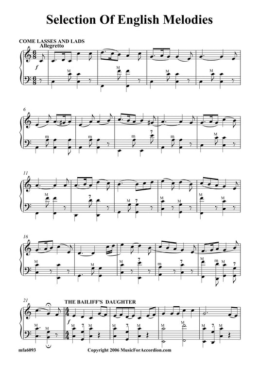 Selection Of English Melodies (Solo)