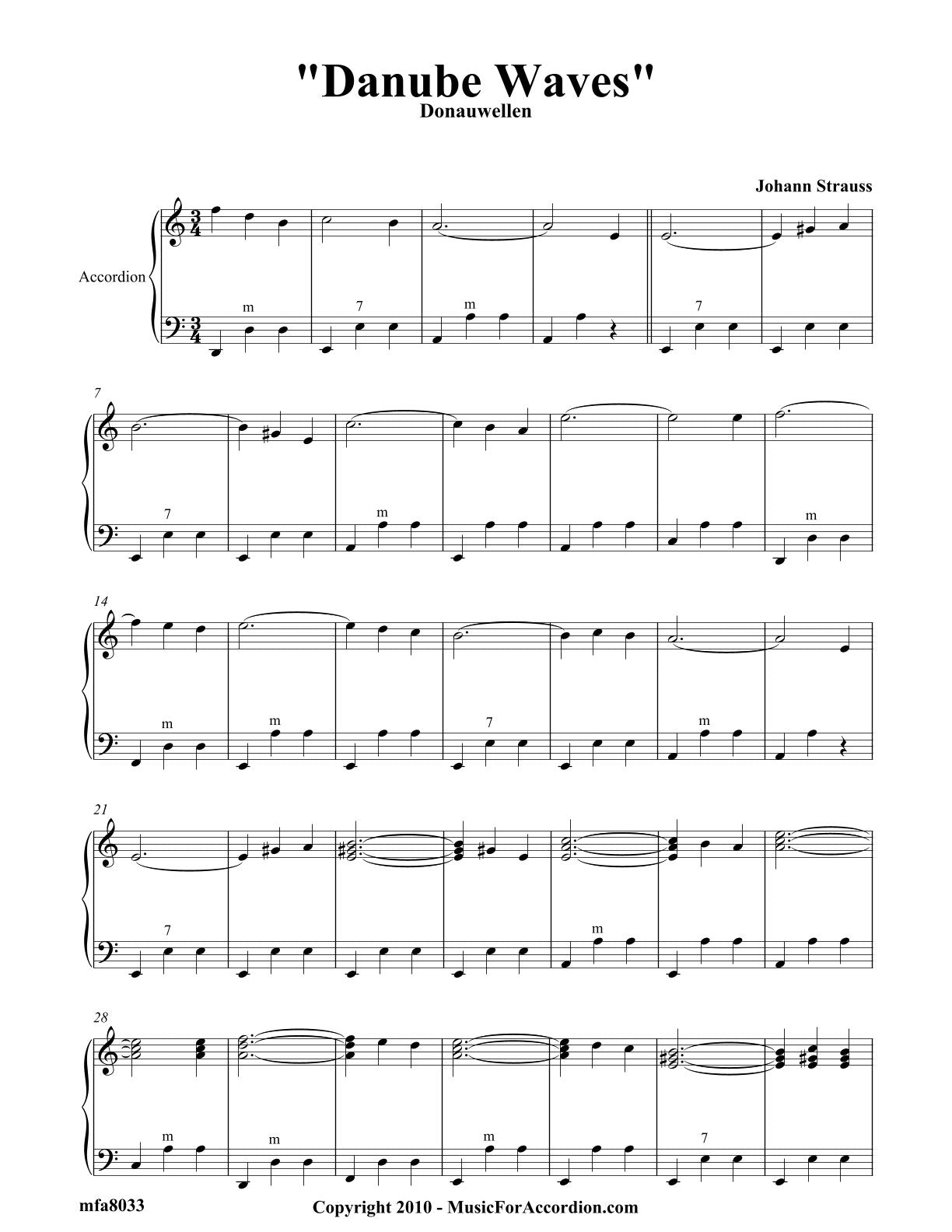 Danube Waves (Donauwellen) (Solo)