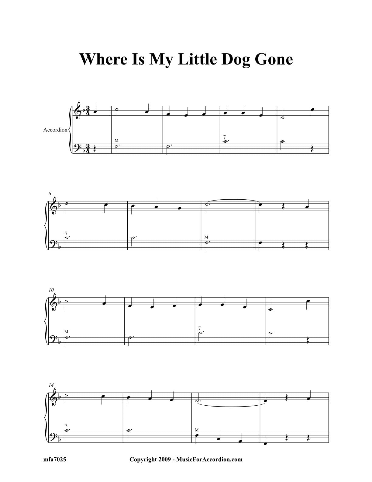 Where Is My Little Dog Gone (Solo)