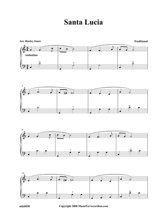 Santa Lucia (Easy Version) (Solo)