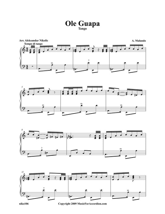 Ole Guapa Tango (Solo)