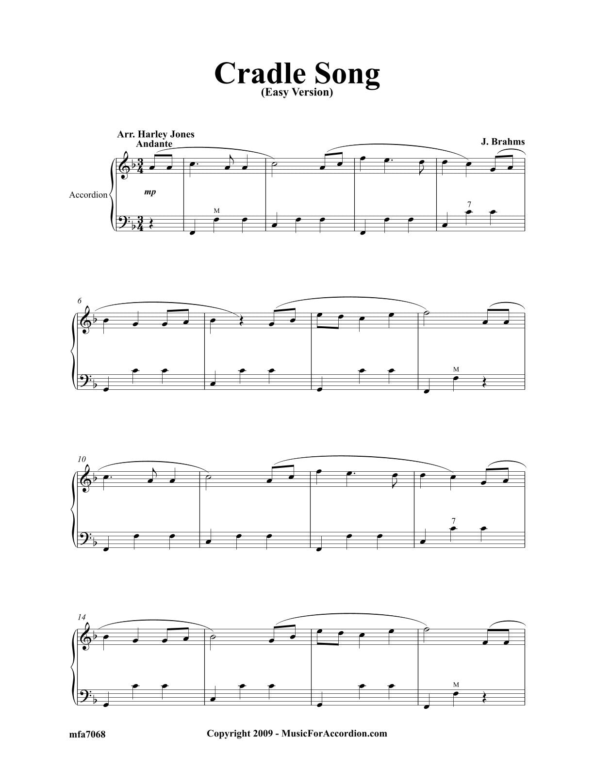 Cradle Song (Easy Version) (Solo)