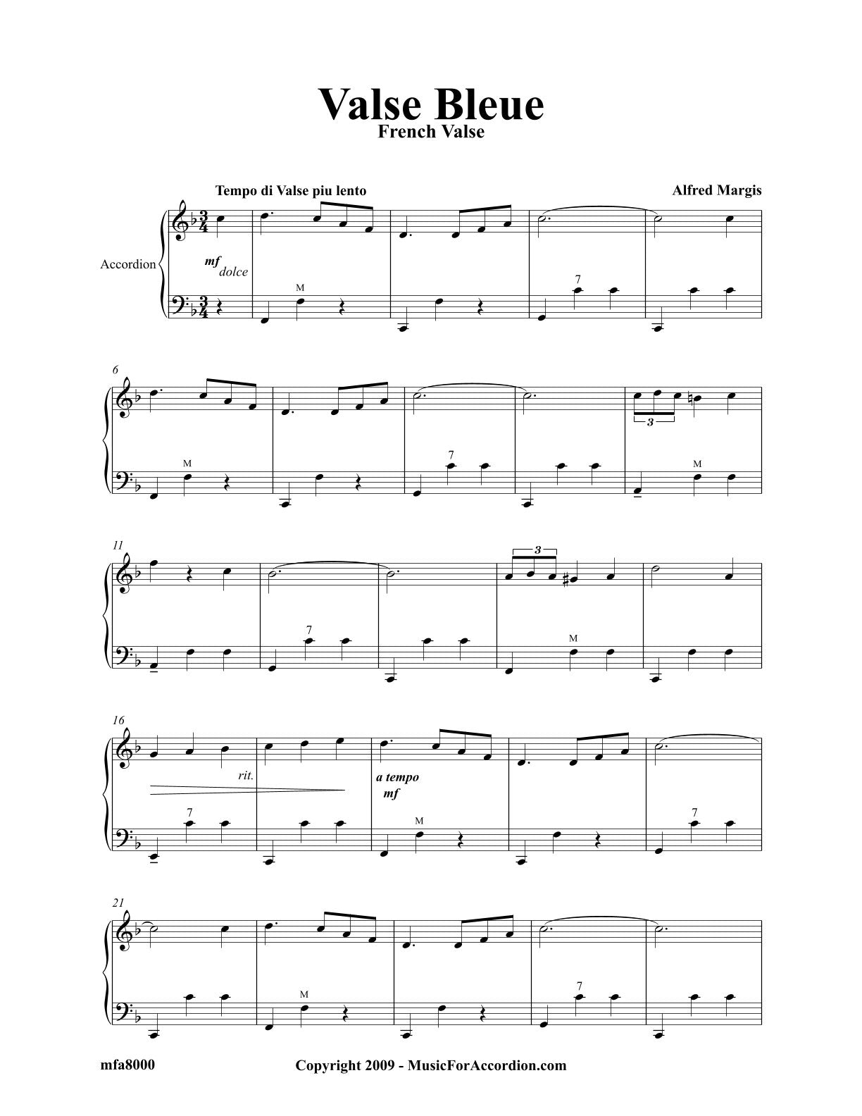 Valse Bleue (Margis) (Solo)
