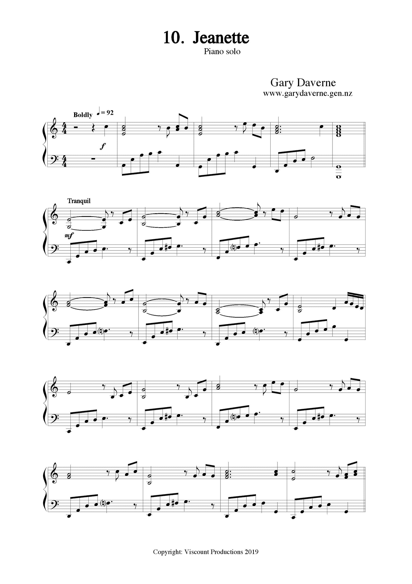Jeanette (piano solo)