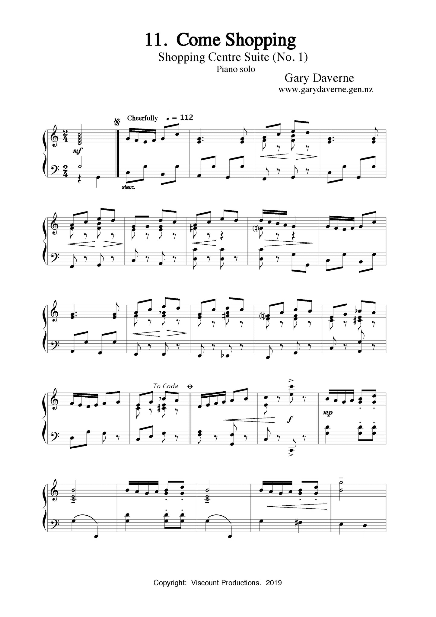 Come Shopping (piano solo)