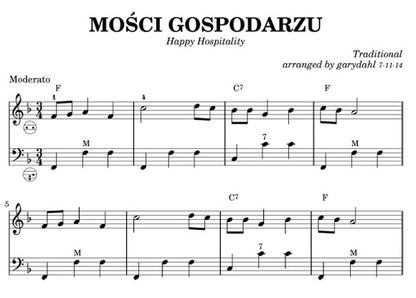 Traditional Polish Carols eBook accordion arrangements by Gary Dahl
