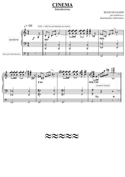 Cinema (for 4 parts and drums, electronic accordion )