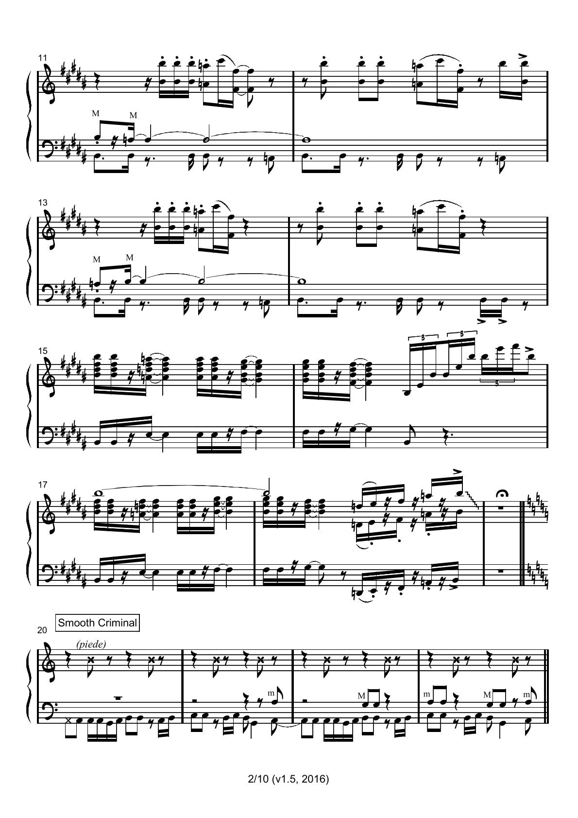 The Jackson Medley (solo)
